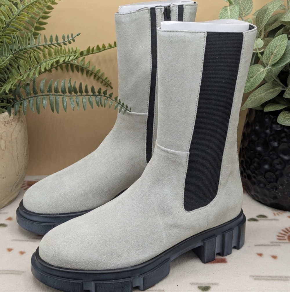 New Free People Brooks Chelsea Women's Size 37.5 US 7.5 White Boots